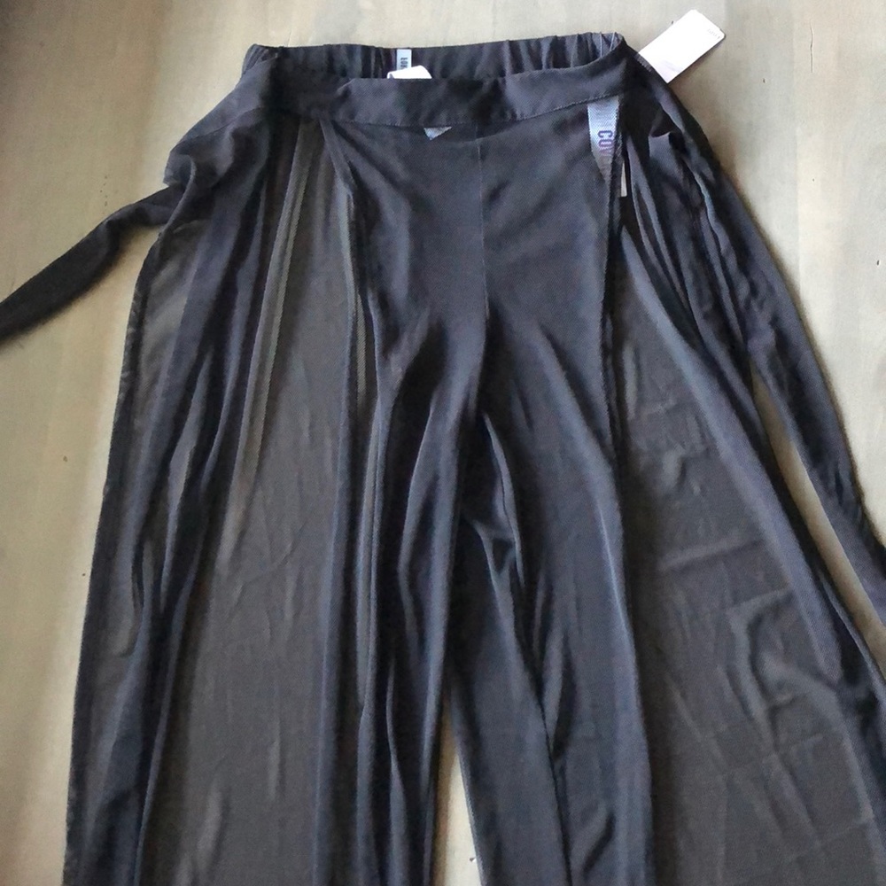 Black see through cover up bottoms